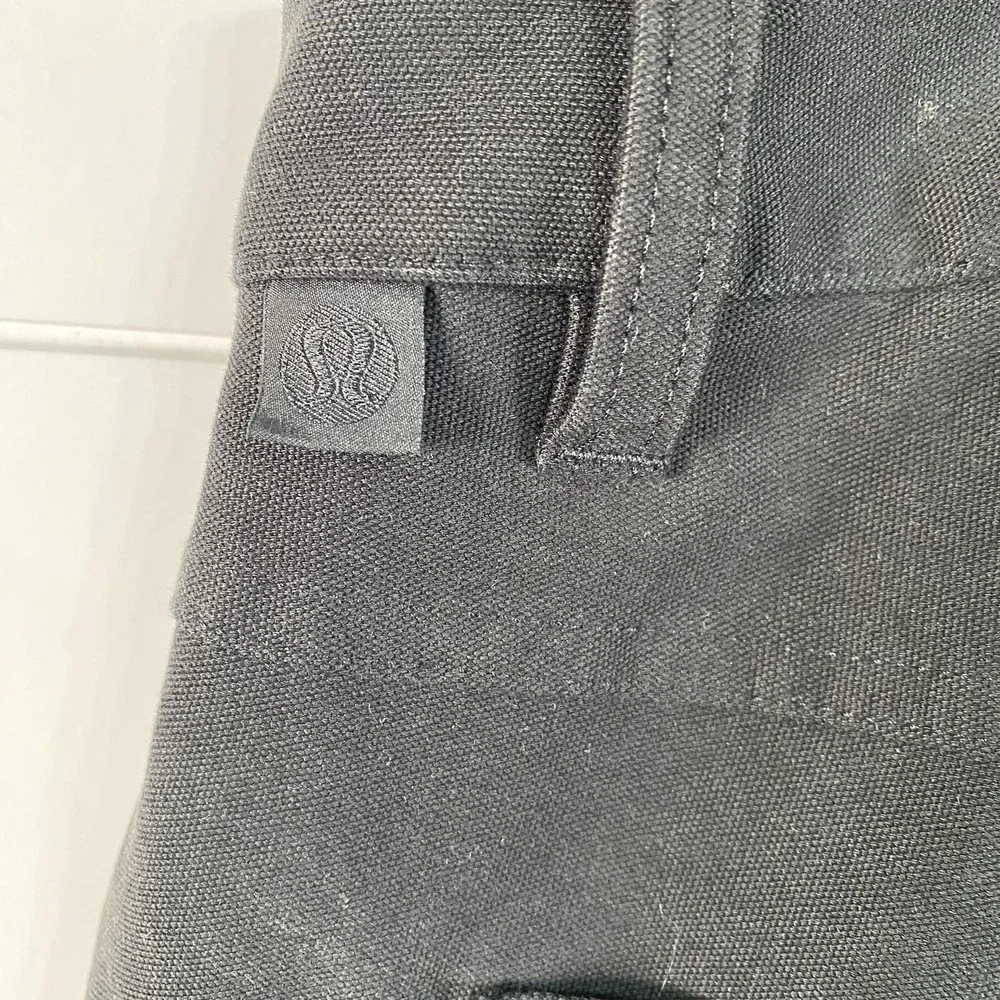 Lululemon Pants Mens 38 Black Slim Fit Athletic Stretch Zip Pocket Taper Commute